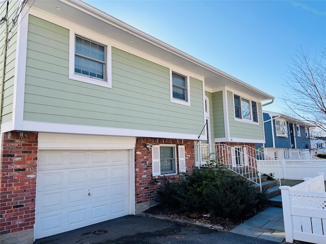 view of home's exterior with a garage