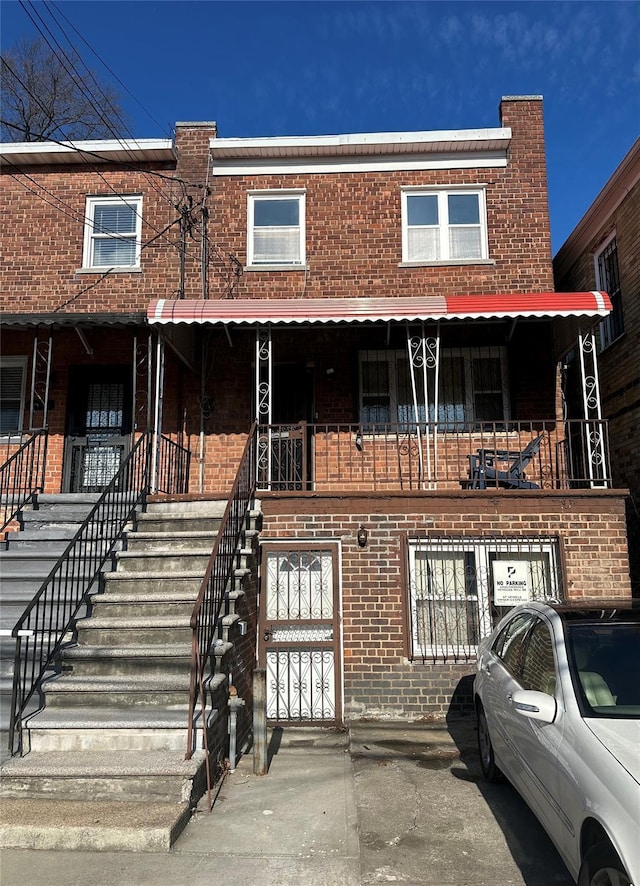 multi unit property with covered porch