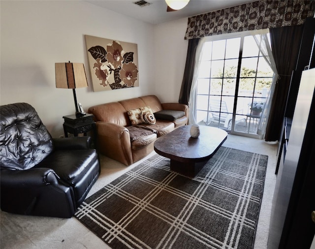 view of carpeted living room