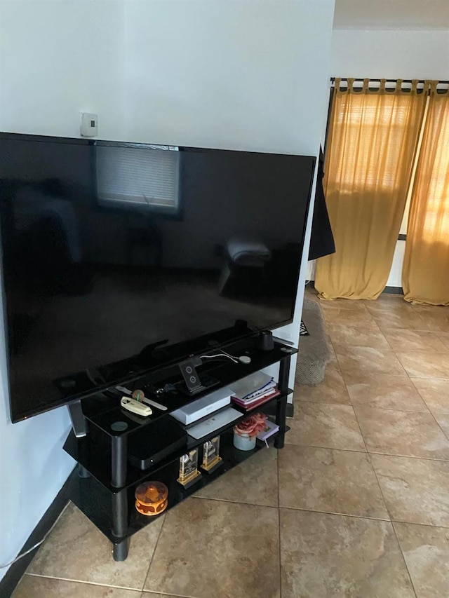 view of tiled living room