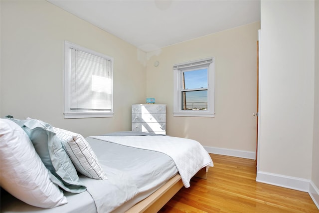 bedroom featuring hardwood / wood-style floors