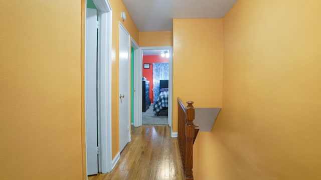 hall featuring light hardwood / wood-style flooring