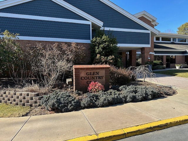 view of community sign