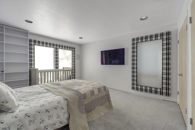 view of carpeted bedroom