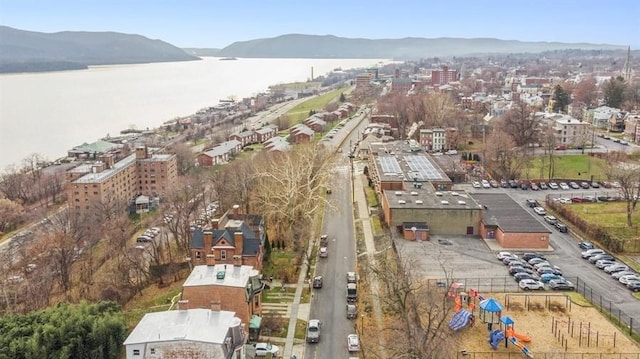 aerial view featuring a mountain view