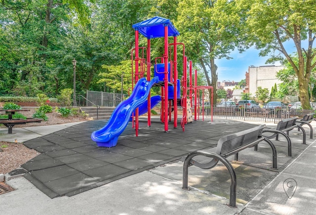 view of jungle gym