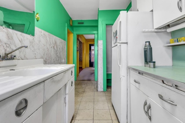 interior space with tile patterned floors