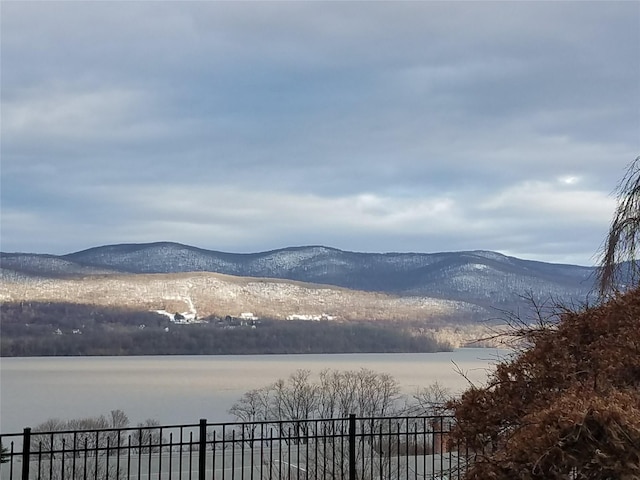 property view of mountains featuring a water view