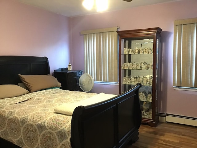 bedroom featuring dark wood-type flooring