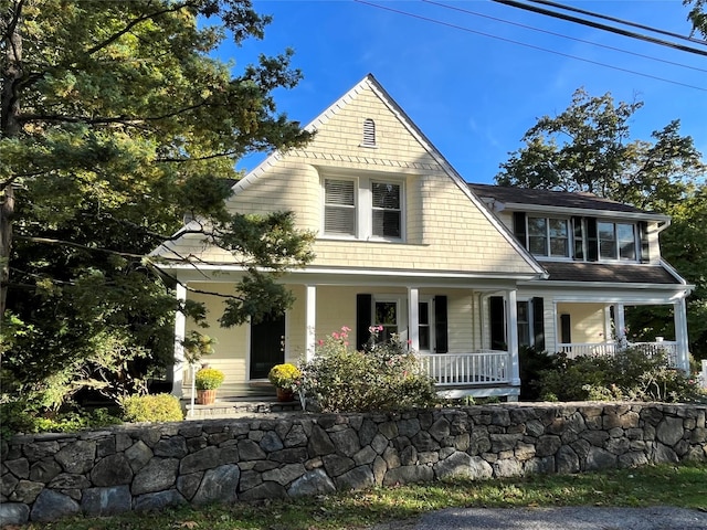 view of front of house with a porch