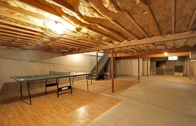 view of basement