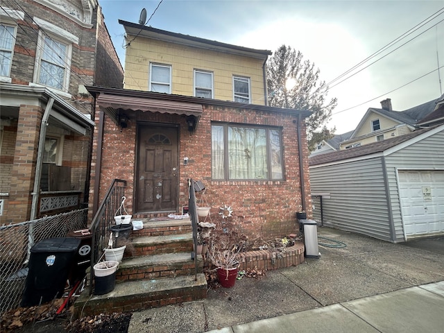 view of front facade with a garage