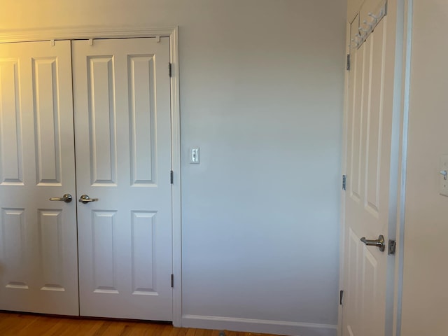 interior space with light hardwood / wood-style floors