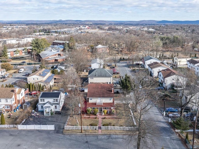 bird's eye view featuring a mountain view