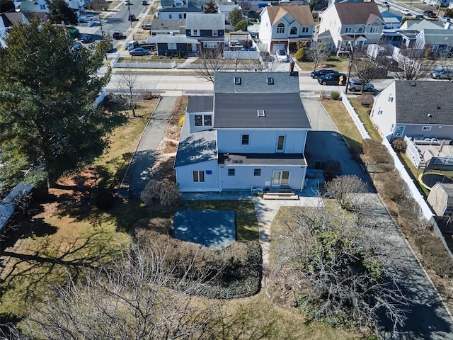 drone / aerial view with a residential view