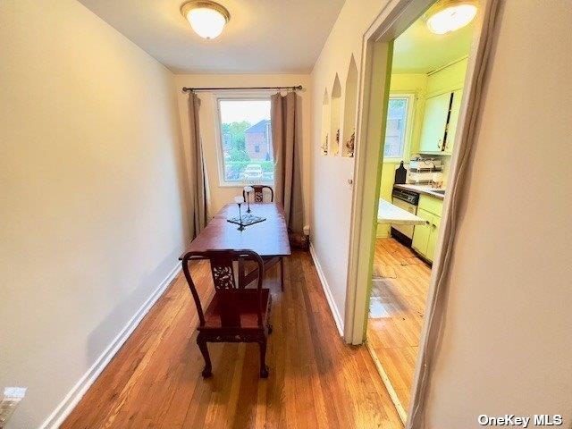 hall featuring hardwood / wood-style floors