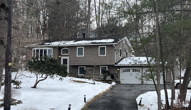 bi-level home with a garage