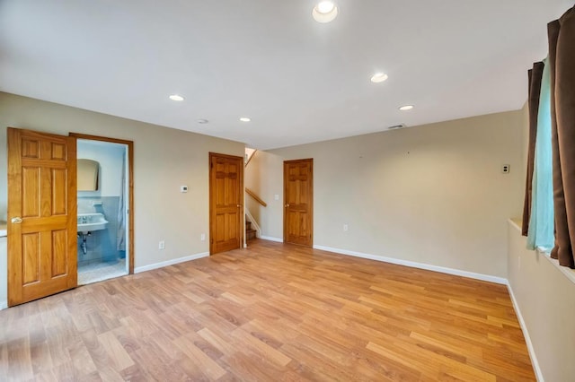 interior space with light wood-type flooring