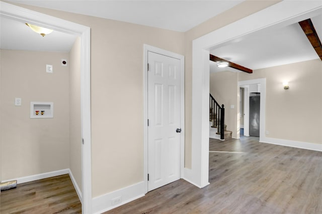 interior space featuring light hardwood / wood-style floors