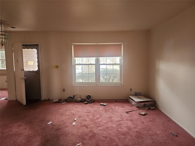 misc room with carpet flooring