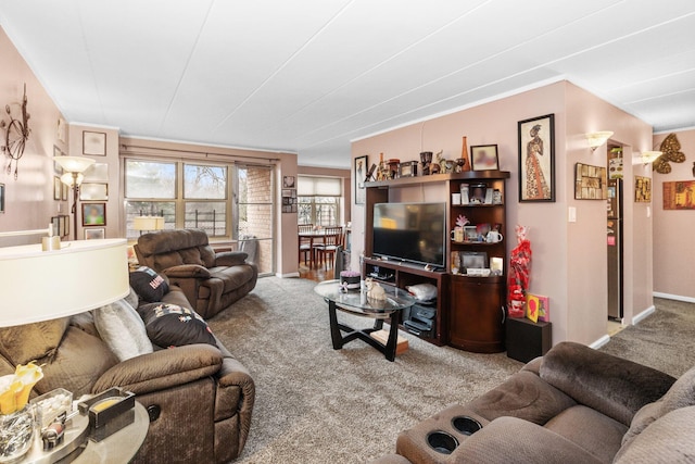 view of carpeted living room