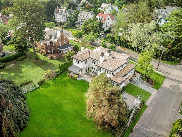 drone / aerial view featuring a residential view