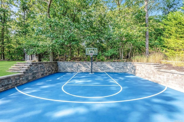 view of basketball court