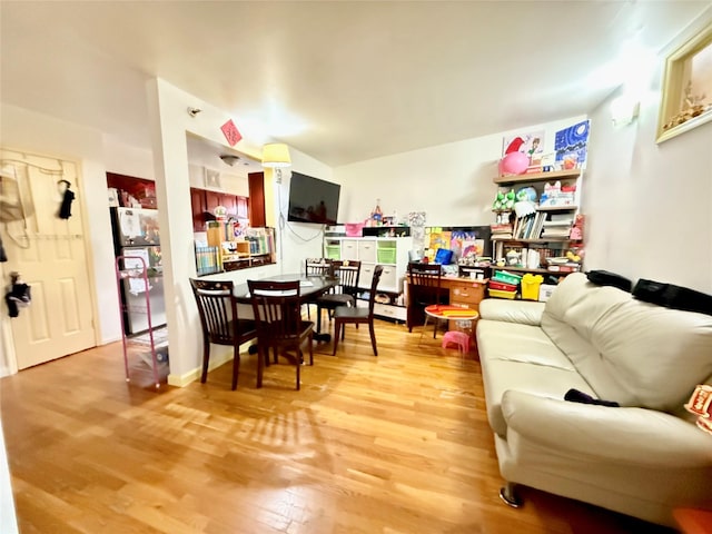 living room featuring hardwood / wood-style floors