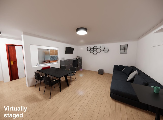 dining room featuring light hardwood / wood-style floors