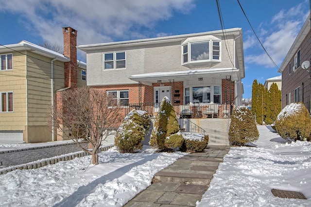 view of front of home with a porch