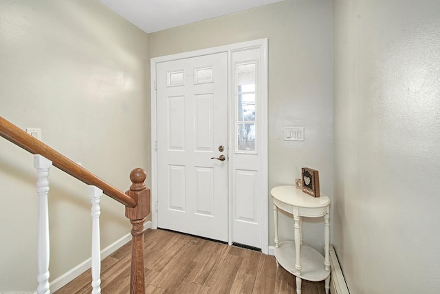 foyer featuring light hardwood / wood-style floors