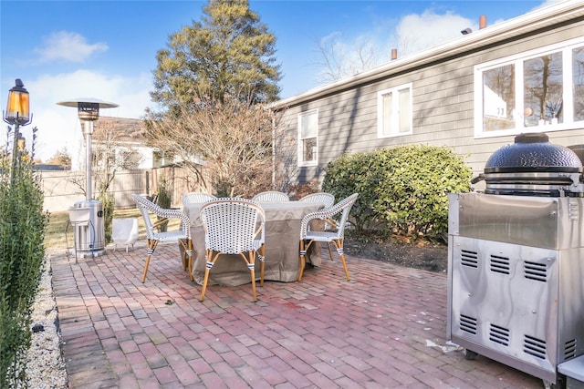 view of patio / terrace featuring a grill