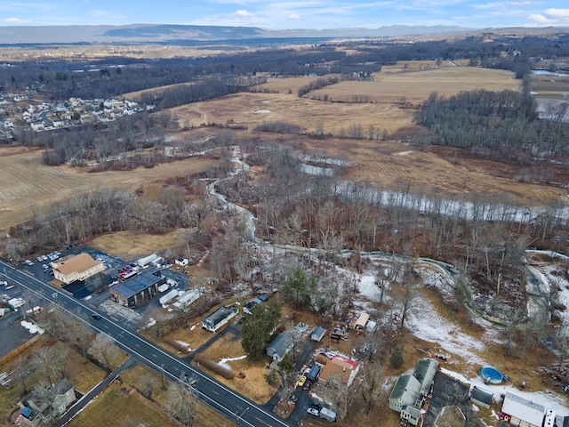 bird's eye view featuring a mountain view