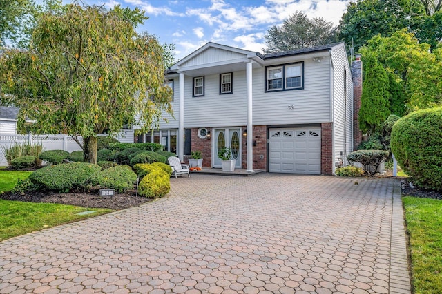 view of front of home featuring a garage