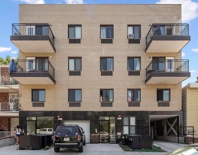 view of building exterior with a garage