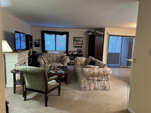 view of carpeted living room