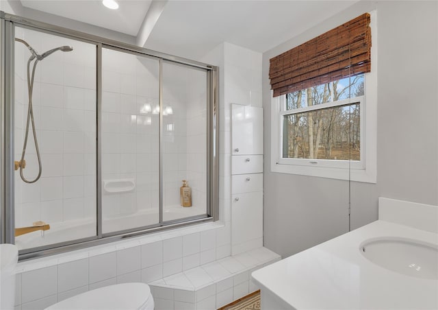 full bathroom featuring a sink and toilet