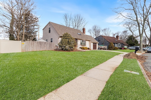 view of front of home with a front yard