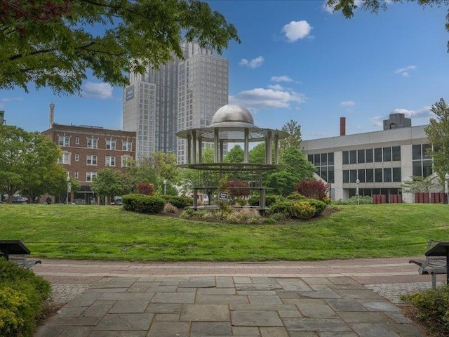 view of community with a lawn