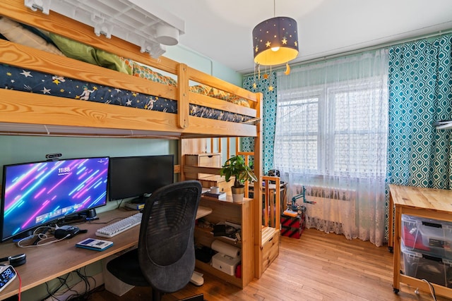 office featuring hardwood / wood-style floors