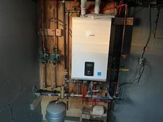 utilities featuring tankless water heater