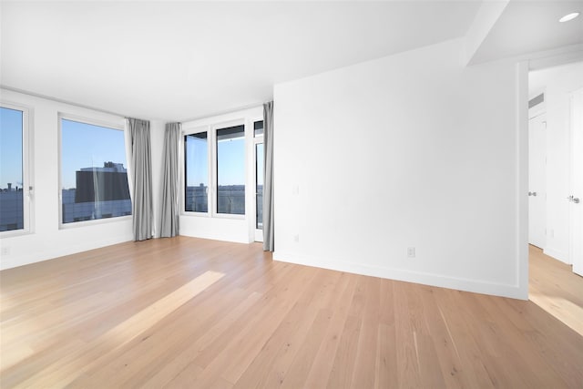 empty room featuring light hardwood / wood-style flooring