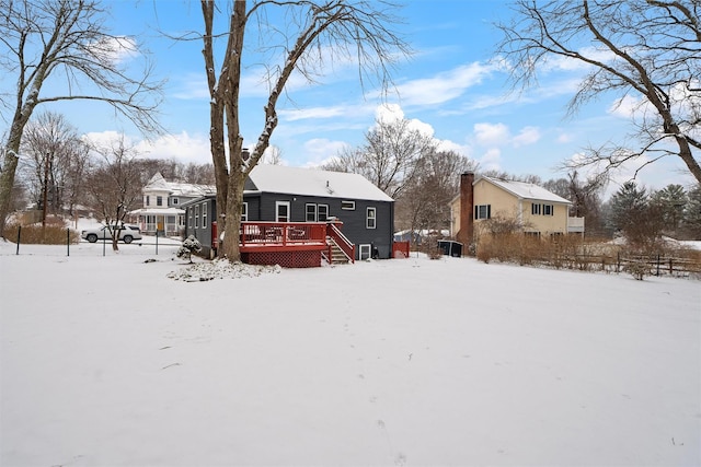 exterior space featuring a deck