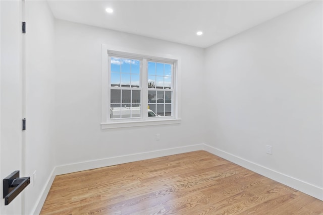 empty room featuring light hardwood / wood-style flooring