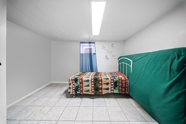 bedroom featuring tile patterned floors