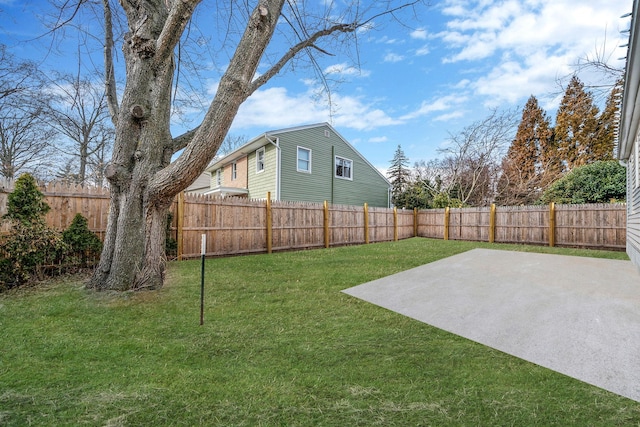 view of yard with a patio