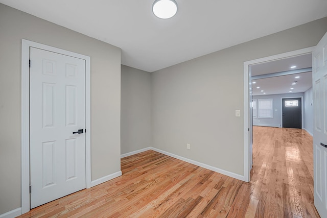 empty room featuring light hardwood / wood-style flooring