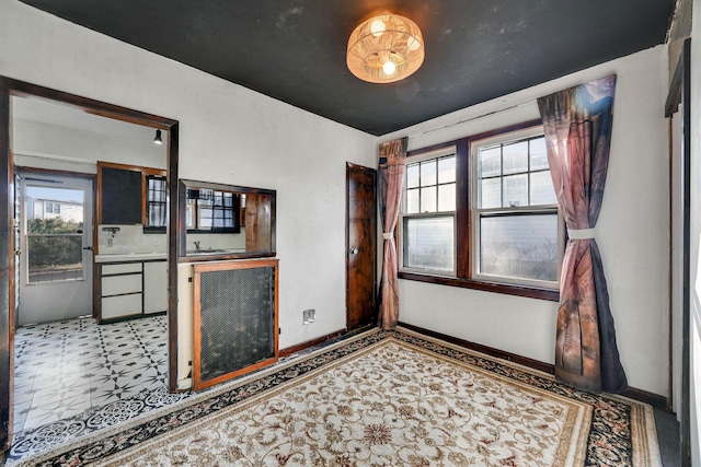 spare room with plenty of natural light