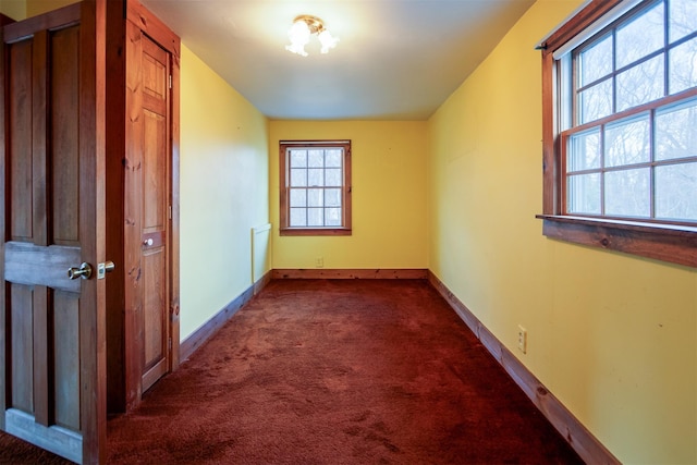 view of carpeted empty room