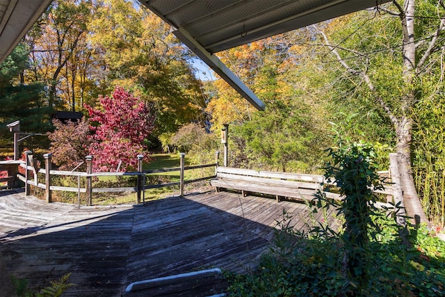 view of wooden terrace